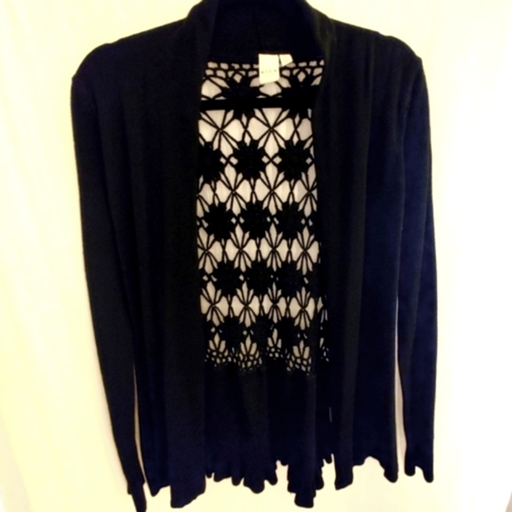 VILA MILANO Black Long Sleeve Cardigan Size Small